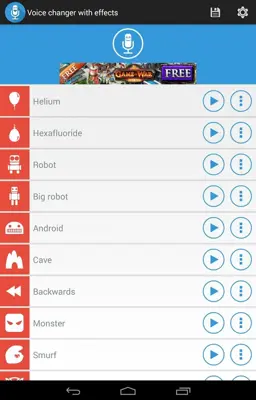 Voice Changer With Effects android App screenshot 2