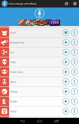 Voice Changer With Effects android App screenshot 3